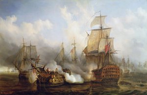 Die Redoutable bei Trafalgar, 21. Oktober 1805